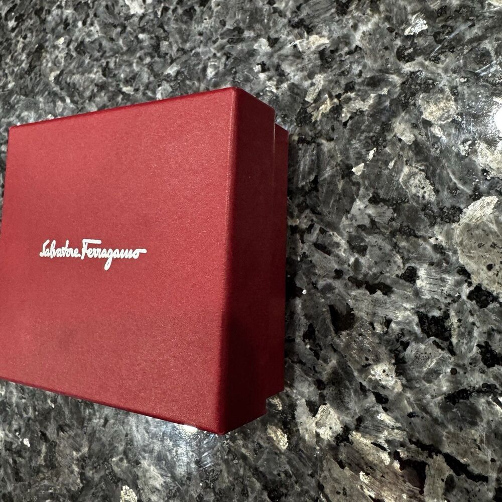 Ferragamo Authentic Small Burgundy Empty Gift Box 4x4x2 - Picture 5 of 8